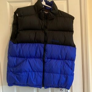 Marmot Men's Black and Blue Puffer Vest